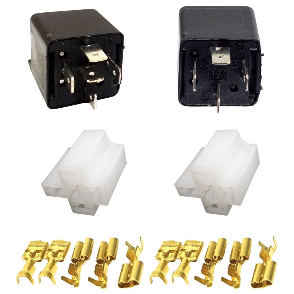20x Relês Auxiliar De Partida 4 e 5 Pinos Com Suporte Universal Automotivo Com 20 Portas Reles Conjunto Com Terminais