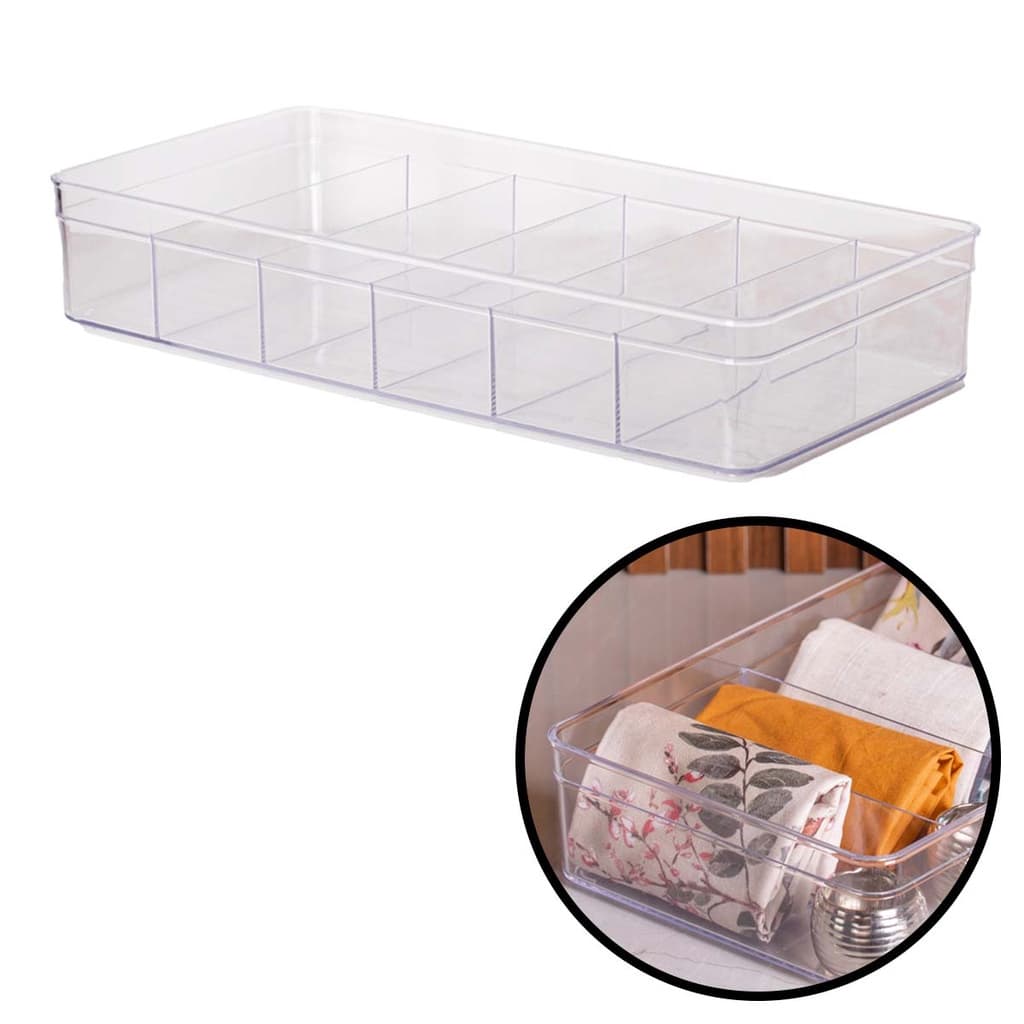 Organizador Colmeia Rígida 6 Divisórias 40,5x19,5x7,5cm Roupas Closet Acessórios