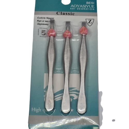 KIT 3 Pinças Basicas Designer de sobrancelhas Aço INOX