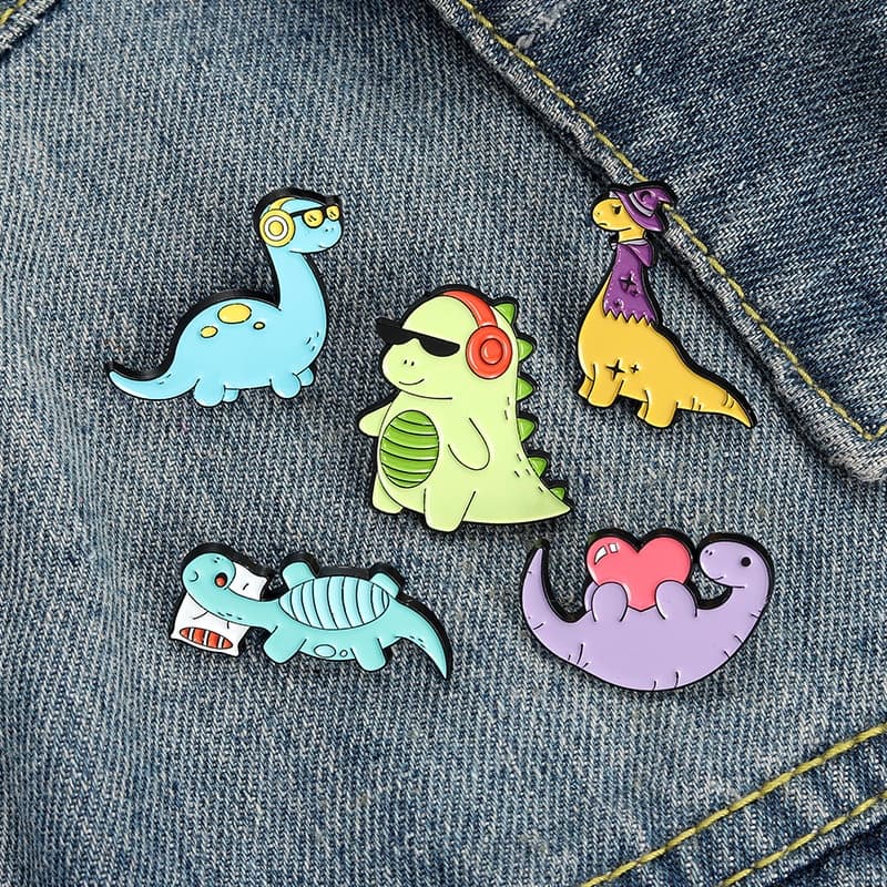 Broche de Mochila Decorativo de Liga Série Dinossauro Fofo