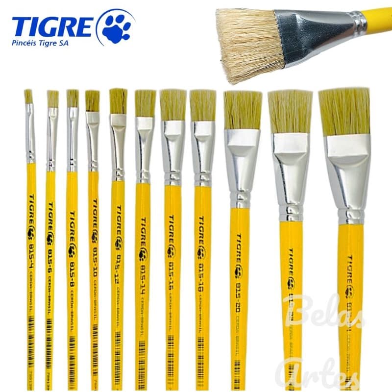 Pincel Chato 815 (Tamanho 0-24) - Tigre