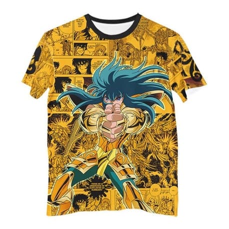 Camisa Camiseta Anime Cdz Camus Aquário Cavaleiro Ouro G1250