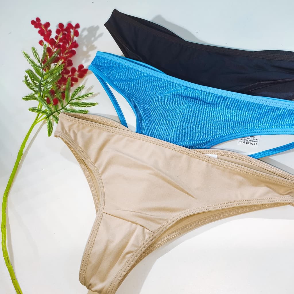 Kit 3 Calcinhas Aumenta Bumbum Enchimento Espuma