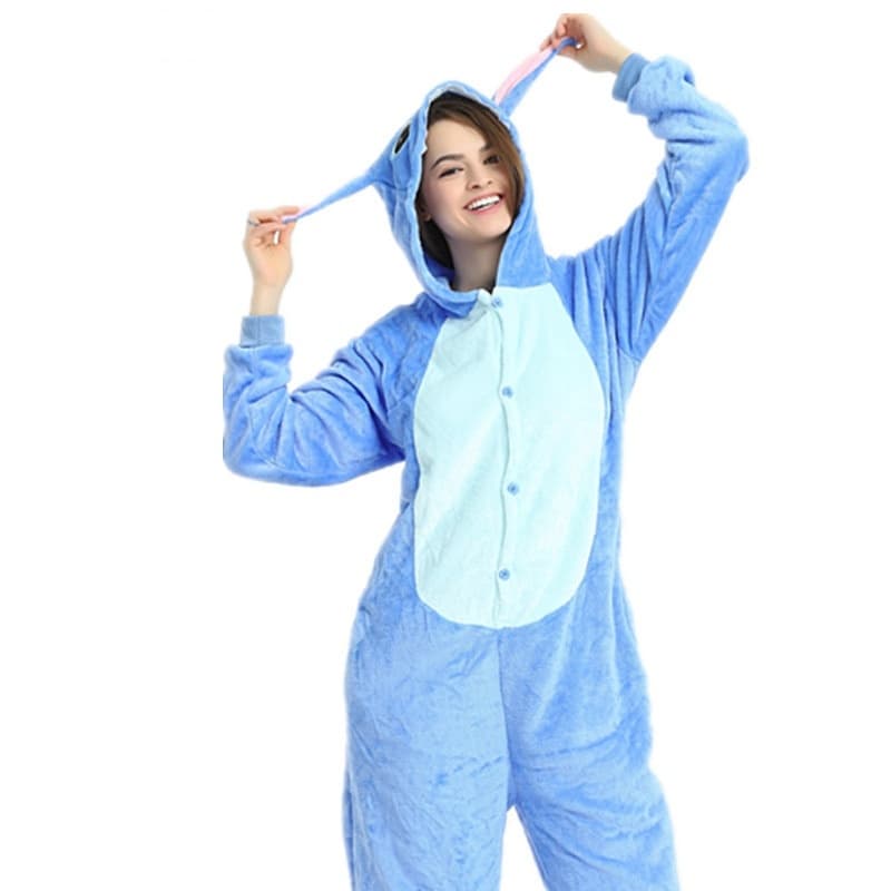 Pijama Stitch Adulto Com Capuz 100% Algodão A Pronta Entrega