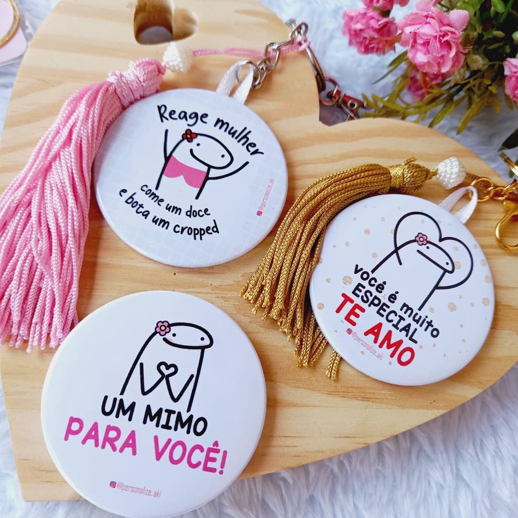 Botton Chaveiro  personalizado 5,5cm/boton  Espelho, abridor de garrafas ou fundo