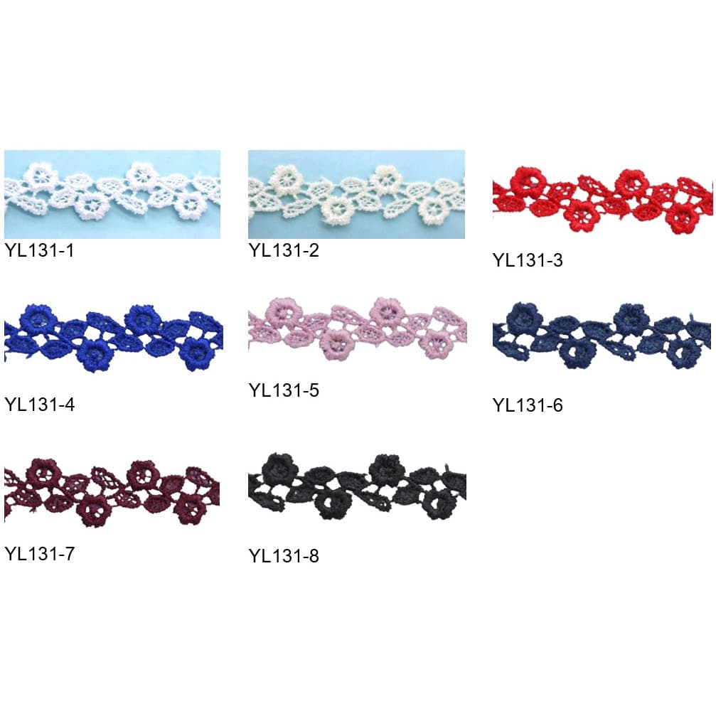 Renda Guipir YL131 – 1,5cm – Peça 13,7m | Diversas Cores | Acabamento para Artesanato
