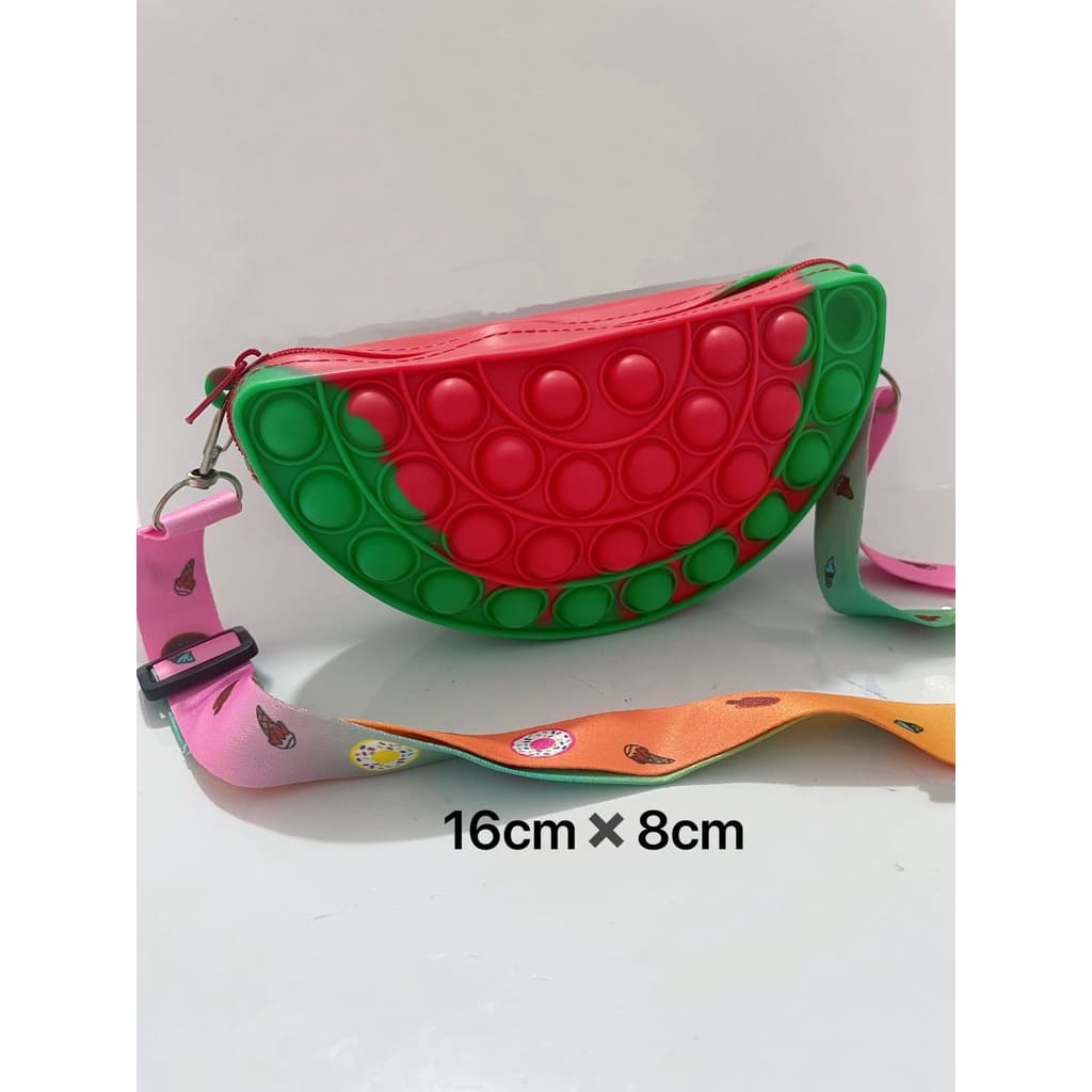 Bolsa Popit /Melancia/ pop it/ Bolsa de apertar/tiktok