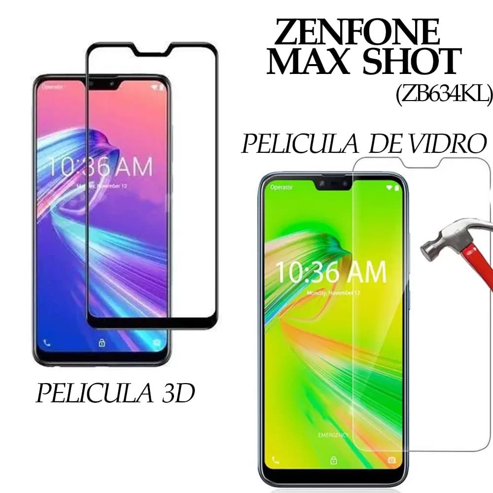 Pelicula de vidro Zenfone max shot xb634kl película de vidro 3d zf max shot
