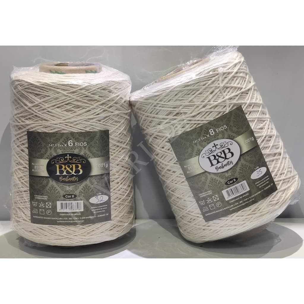 Barbante B&B Cru 6 Fios 1kg/1000mts BeB