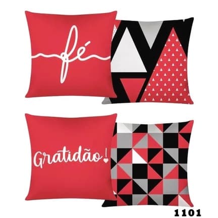 Kit Com 4 Capas De Almofadas Decorativas Para Sala 1101