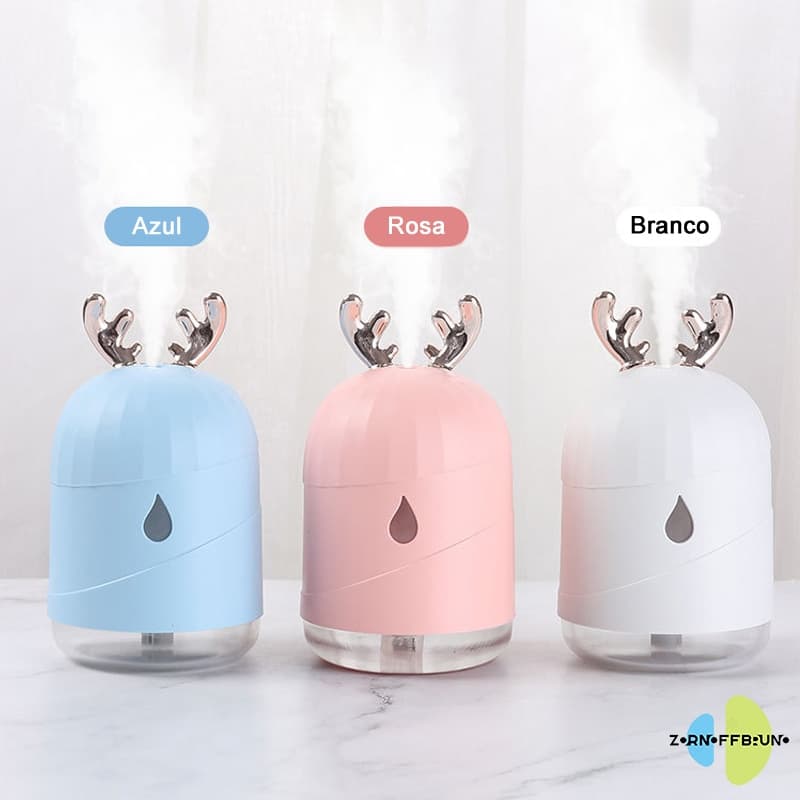 Mini umidificador difusor de ar portátil LED Usb Cleaner 300ml