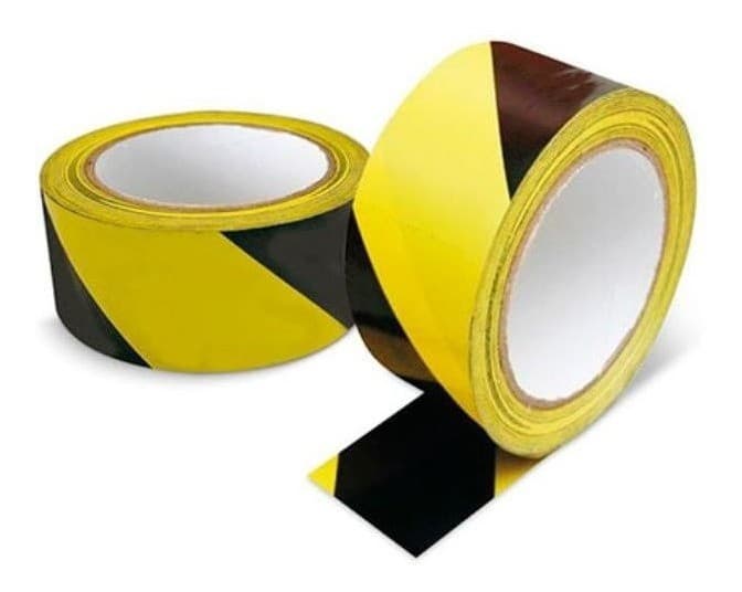 Fita Zebrada 200mx70mm Isolamento Preta E Amarela Pps06
