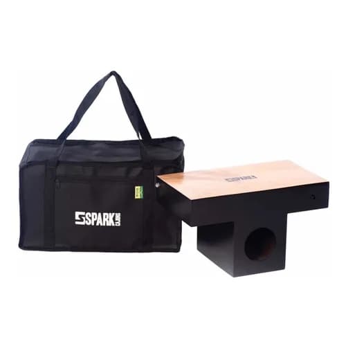 Cajon De Colo Eletrico Cajon Eletroacústico + Bag Cajons Spark Instrumentos Musicais Percussão