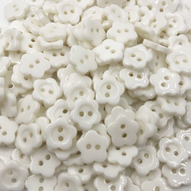 100 Peças 12mm Flor Fofa 2 Furos Botões De Plástico Costura Infantil Artesanato Mix PT44