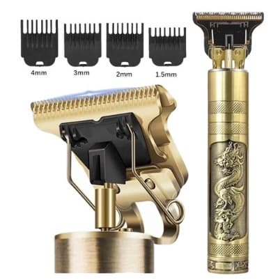 Máquina De Cortar Cabelo e Fazer a Barba T9 Masculina Designer Aleatório Elétrico Profissional