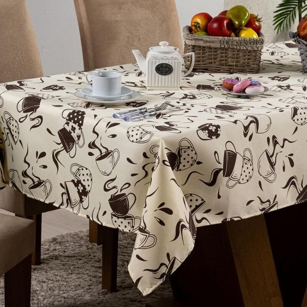 Toalha de Mesa Oxford 4\6\8 Lugares Estampada Decoração de Cozinha