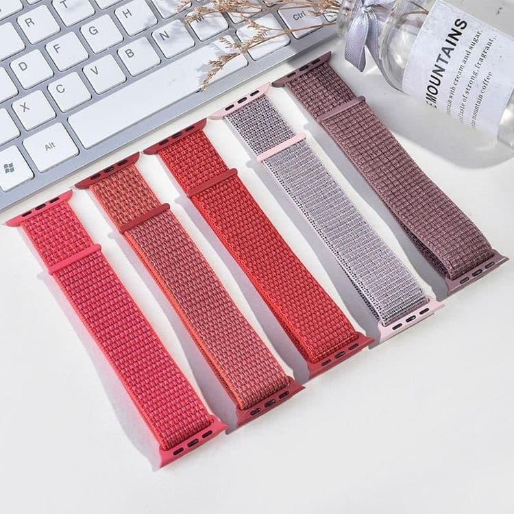 Pulseira Correia de nylon macia de reposição para relógio Apple strap bracelete 44 mm / 40 mm / 42 mm / 38 mm para IWatch 6 / SE / 5/4/3/2/1 para pulseira Apple Watch Strap Nylon Loop T500 / T5 / W26 / T55 / W34 / F10 / FK88 / W26 + Academia corrida