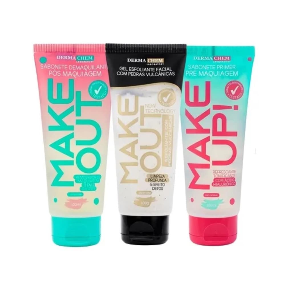 KIT 2 Sabonetes Pré E Pós Maquiagem + Esfoliante Dermachem