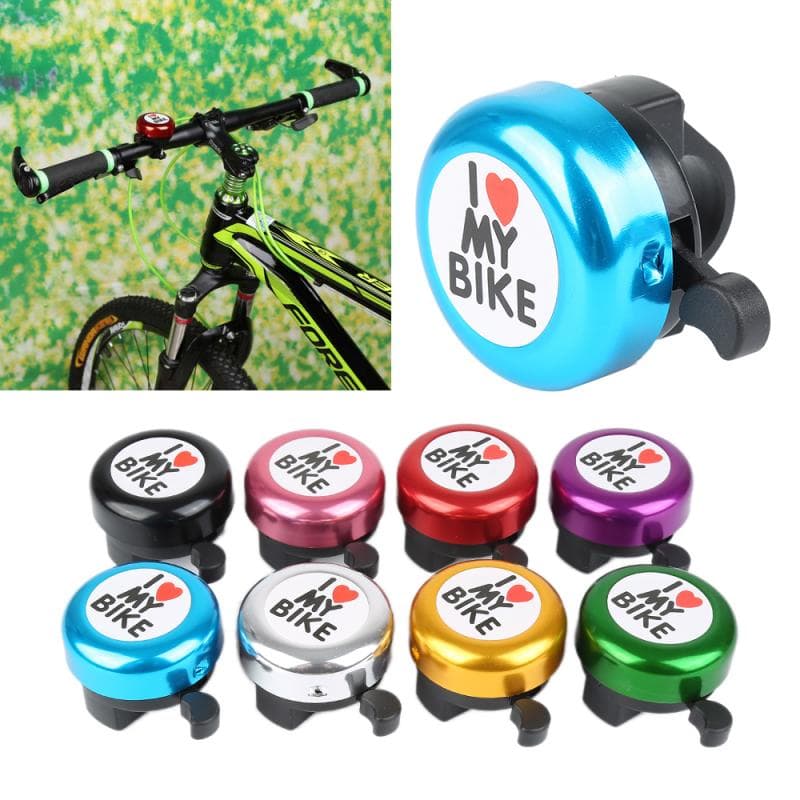 New Bicycle Bell Alarm Bike Metal Horn Warning Bell For Cycling Outdoor I Love My Bike Printed Bike Accessories