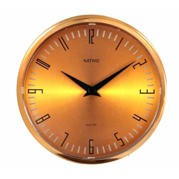 Relógio De Parede Redondo Metalizado Jubilee 23cm
