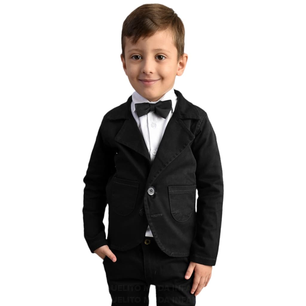 Blazer Esporte e Gravata Infantil Menino Festa Batizado De 1 Ao 12anos