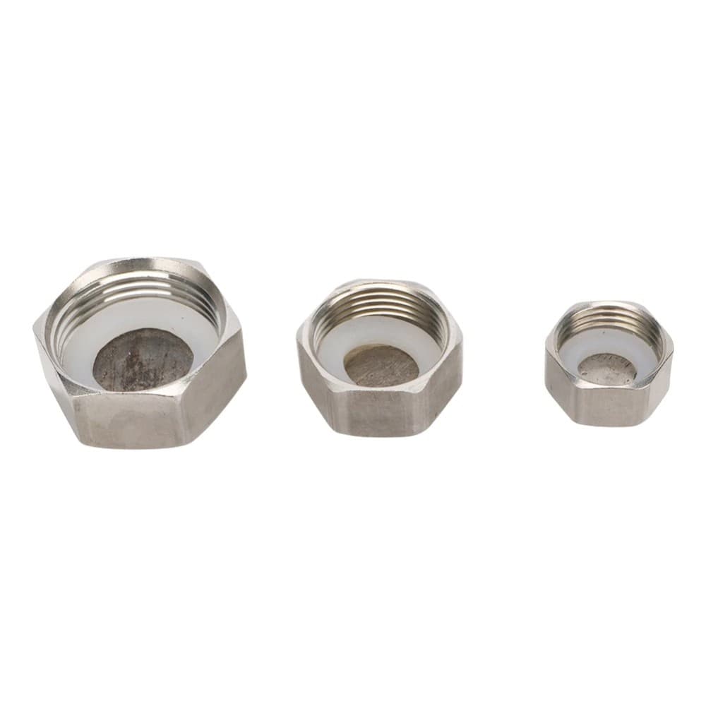 1 Peça De Aço Inoxidável 1/2 " 3/4 " 1 " Plugue De Extremidade De Rosca Fêmea Com Anel De Vedação De Borracha