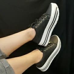 Calçado Tênis sapatos formais preto feminino slip on   sapatênis feminino modelo flat vulcanizado   calçado feminino preto vulcanizado iate yatch  Tênis feminino flat slip  sapatilha  rasteirinhas   sandália de salto  bota de couro  sandália plataforma