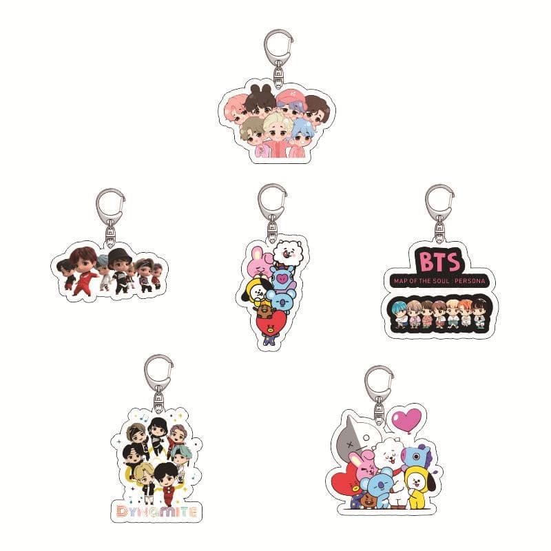 KPOP Korea Chaveiro Criativo BTS-Cartoon