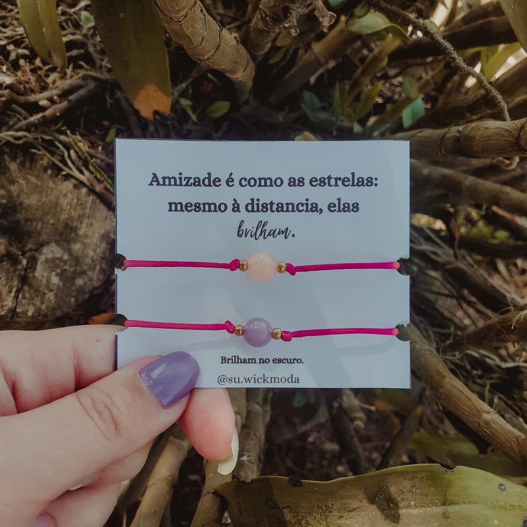 Duo de Pulseiras de Amizade/ Kit com duas pulseiras - Brilham no Escuro