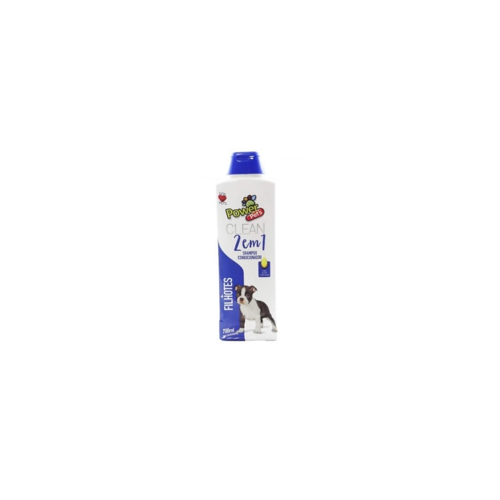 Shampoo Power Pets Clean 2 em 1 Filhotes Cães Cachorros Pet