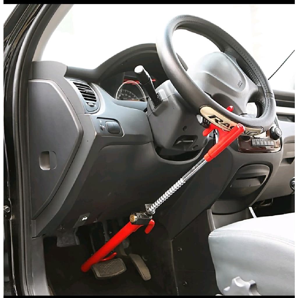 Tranca Trava Segurança Volante Pedal Carro Anti Furto