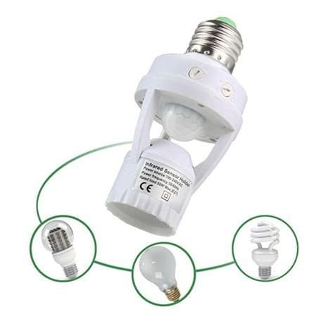Sensor De Movimento Presença Soquete Lampada Dia Noite Timer led sensor E27 Bivolt