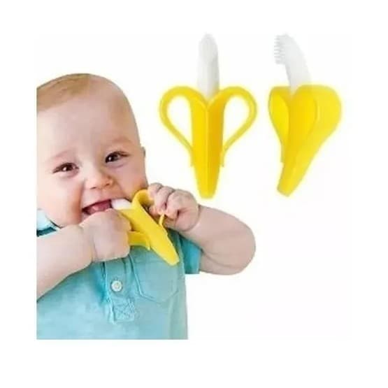 Mordedor Massageador Bebê Escova Banana Dentinhos Bpa Free banana Bebê Silicone massageador de gengiva