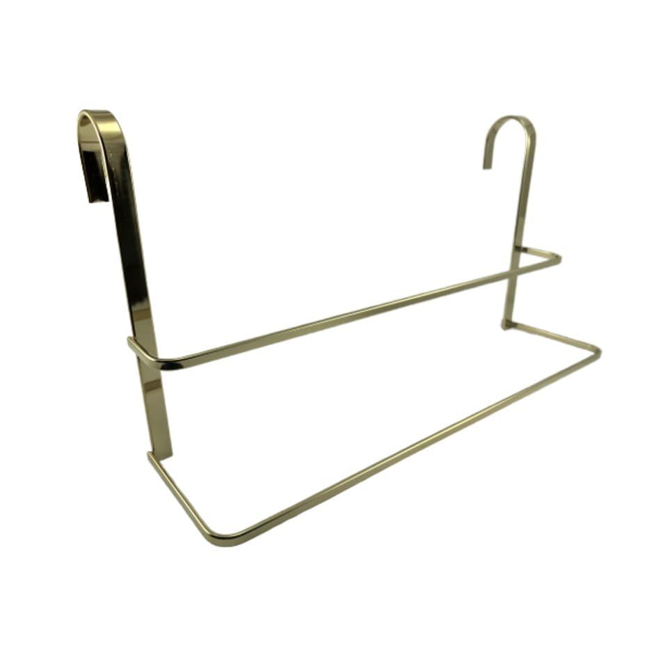 Suporte Porta Toalha Toalheiro Duplo 45cm de Box Banheiro Dourado - 1612DD Future