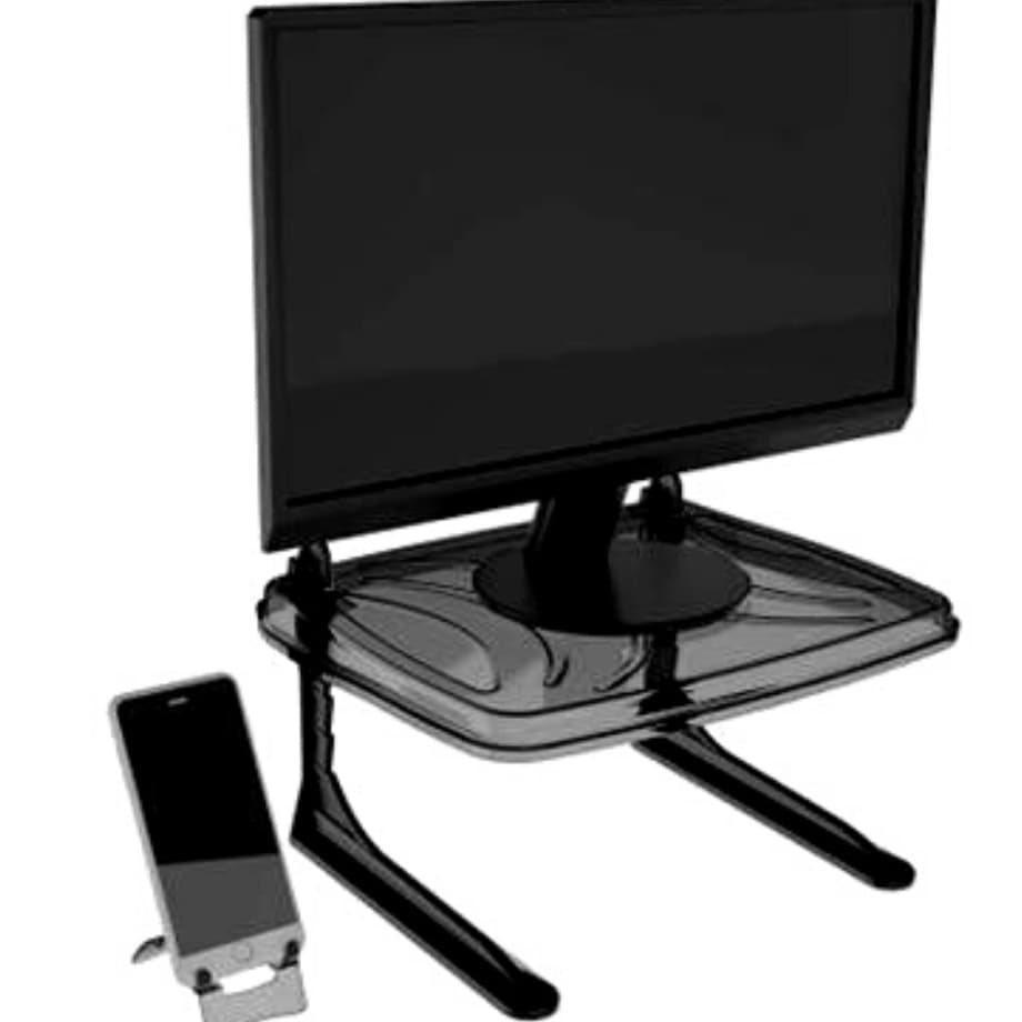 Suporte para Monitor e Suporte de Celular com apoio para caneta Multiuso Regulável Reliza
