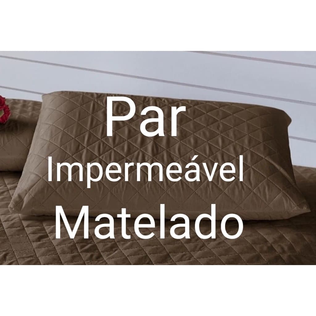 Par Capa Porta Travesseiro Luxo 70cm x 50cm - Fronha Matelada Luxo para Travesseiro IMPERMEÁVEL