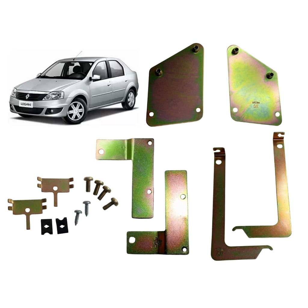 Kit Suporte De Trava Elétrica Renault Logan 4 Porta Ate 2013