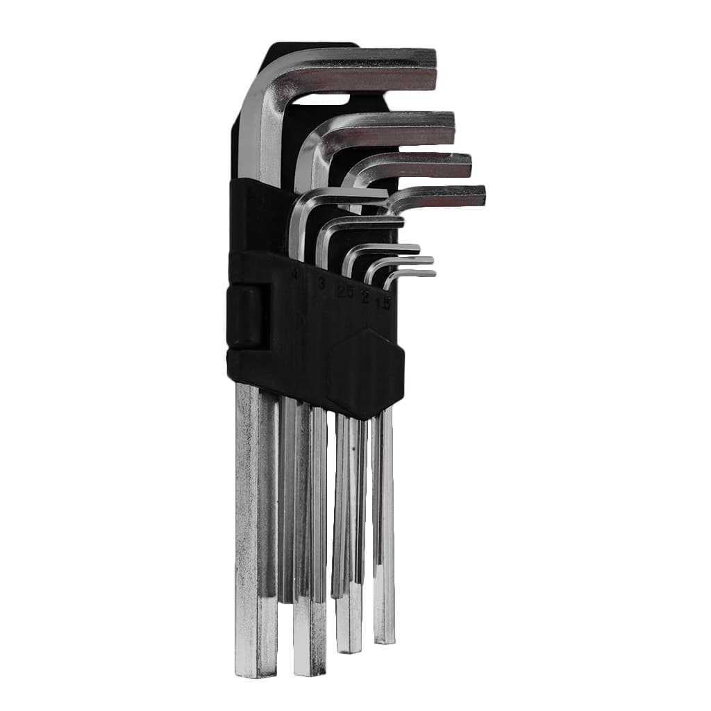 Chave Allen Hexagonal Médio 9 Peças Com Case Plástico