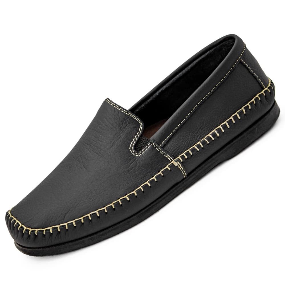 Sapato Sapatilha Mocassim Masculino de Couro Legítimo Antiestresse Ortopédico Envio Imediato