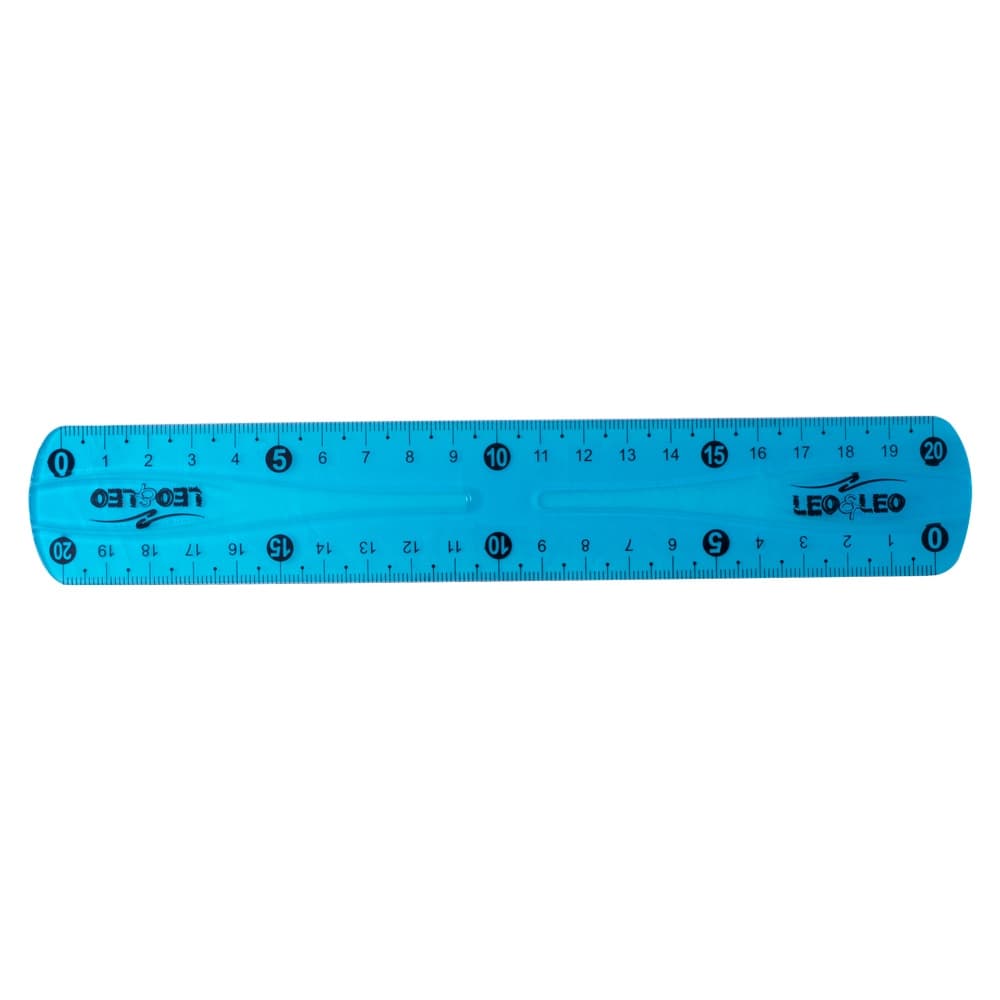 Régua Escolar Plástica Flexível 20cm Colorida Leo&Leo