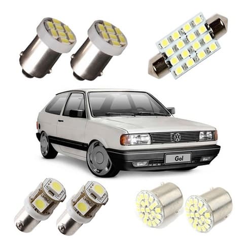 Kit Lampadas Led Gol Quadrado Luz Pingo Teto Ré