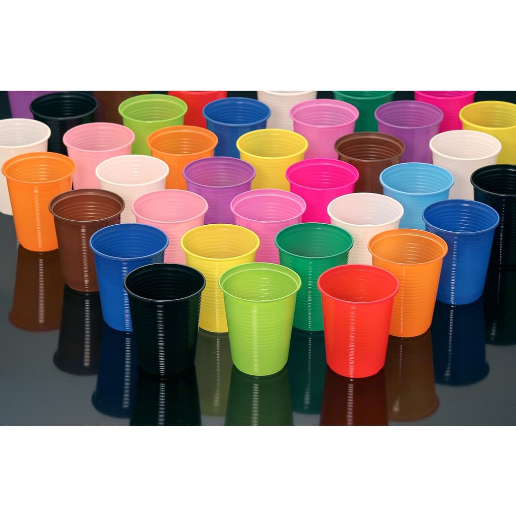Copo Descartável 200ml Várias Cores C/ 50 Unidades Aniversário Biodegrádavel
