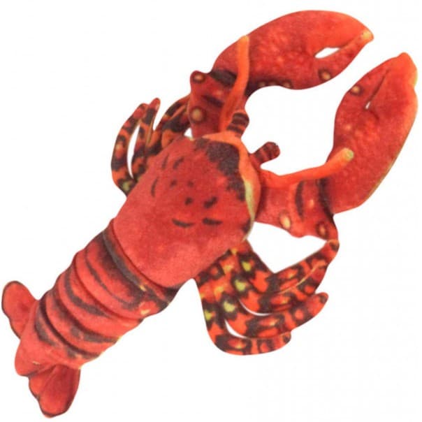 Lagosta De Pelúcia Real Laranja 28 Cm Antialérgica