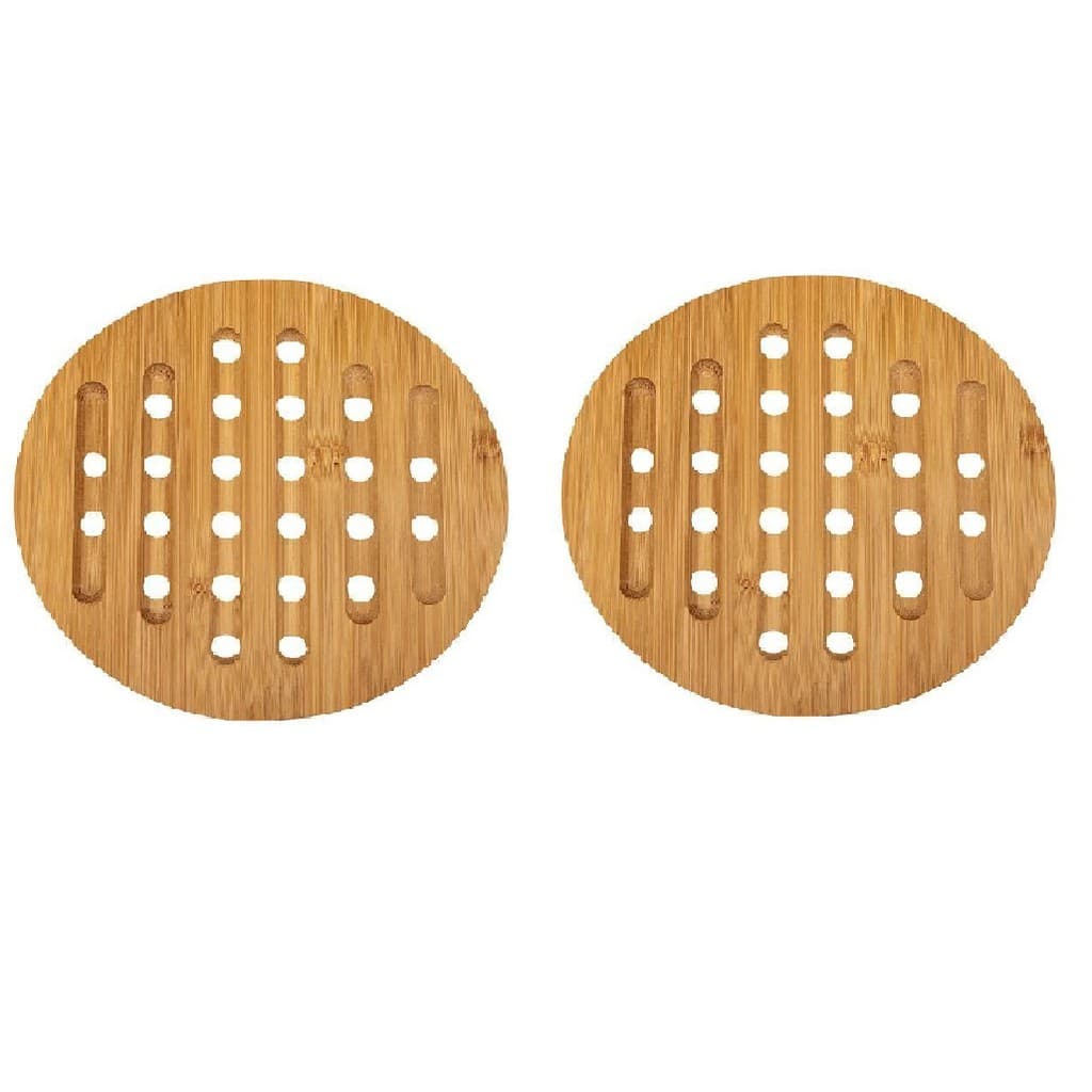 kit 2 Descanso de Panela Redondo Ecokitchen 15cm Mimo – Bambu  BM19138