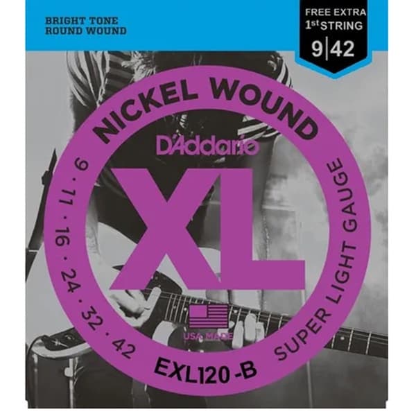 Encordoamento Guitarra D'addario Exl120-b 0.09 - 0.42 Exl120