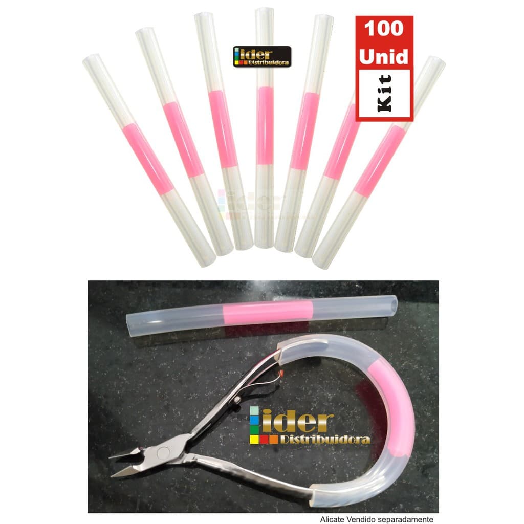 Kit 100 Molas De Silicone Profissional Para Alicate Cutícula