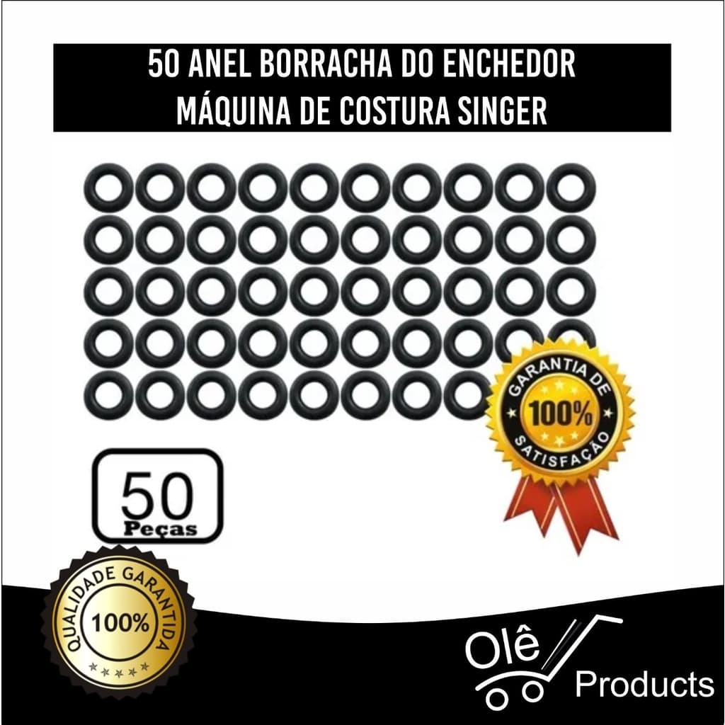 Kit Com 50 Borracha Do Enchedor Para Maquina De Costura
