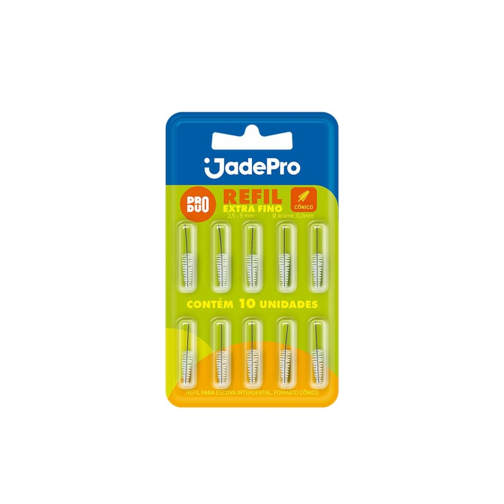 Cartela de Refil para Escova Interdental C/10 Unidades Jadefrog