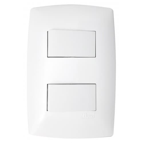 CJ INTERRUPTOR DUPLO PARALELO 4X2 - BLUX HOME BRANCO