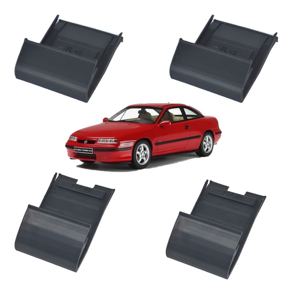 Kit 4 Tampa Cobertura Spoiler Lateral Calibra Dianteira/ Traseira Sem acabamento